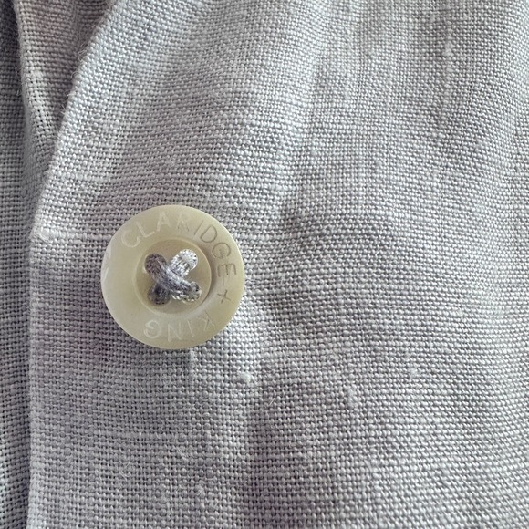 Claridge + King linen Lavender Scalloped Edges Lagenlook Romantic tunic Large - Picture 10 of 12